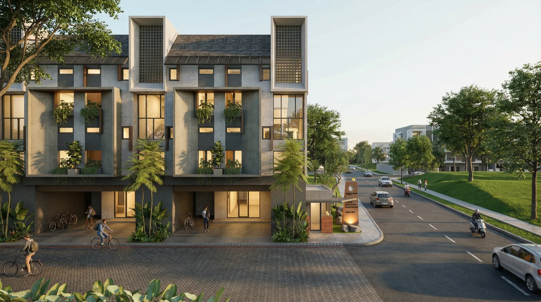 Akses masuk unit MetroPoint di Jl. Sigura-Gura