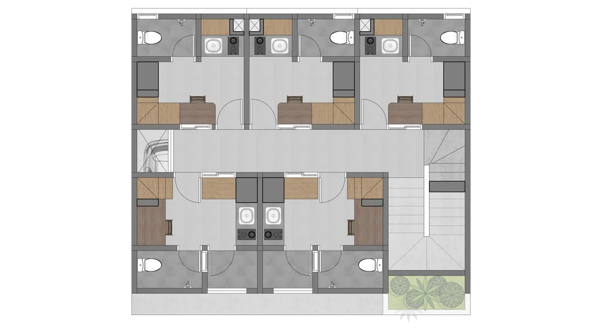 Denah Tipe Mezzanine lantai 2 MetroPoint di Jl. Sigura-Gura