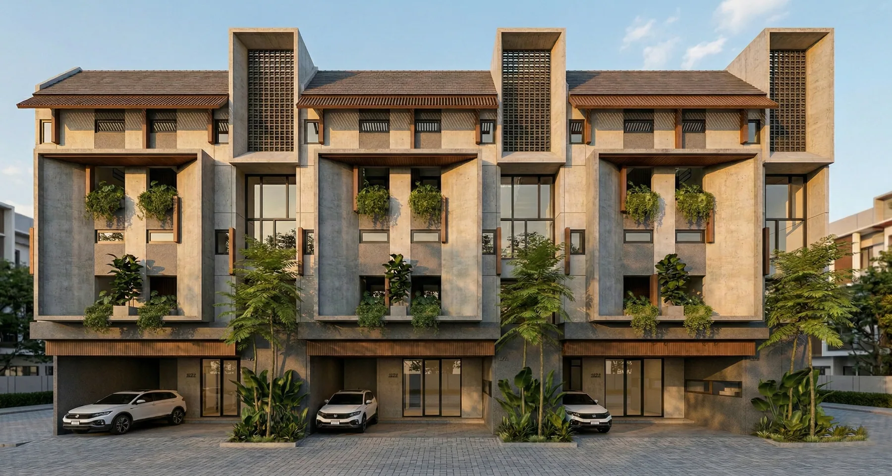 Fasad Tipe Mezzanine menjelang malam MetroPoint di Jl. Sigura-Gura