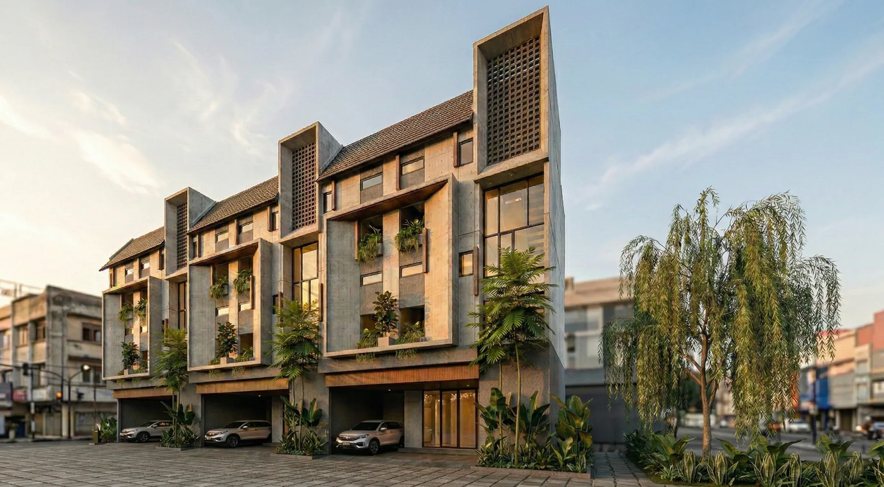 Perspektif samping Tipe Mezzanine MetroPoint di Jl. Sigura-Gura