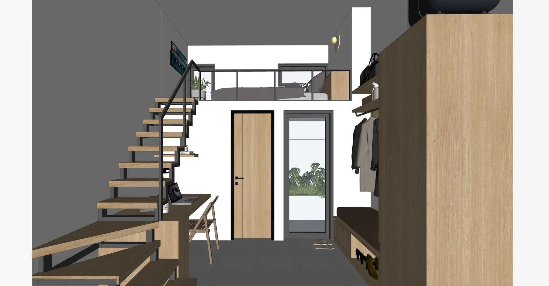 Interior Mezzanine, ruang tidur dan area bawah MetroPoint di Jl. Sigura-Gura