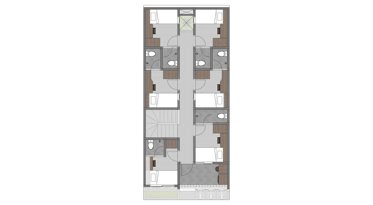 Denah Tipe Standar lantai 3 MetroPoint di Jl. Sigura-Gura