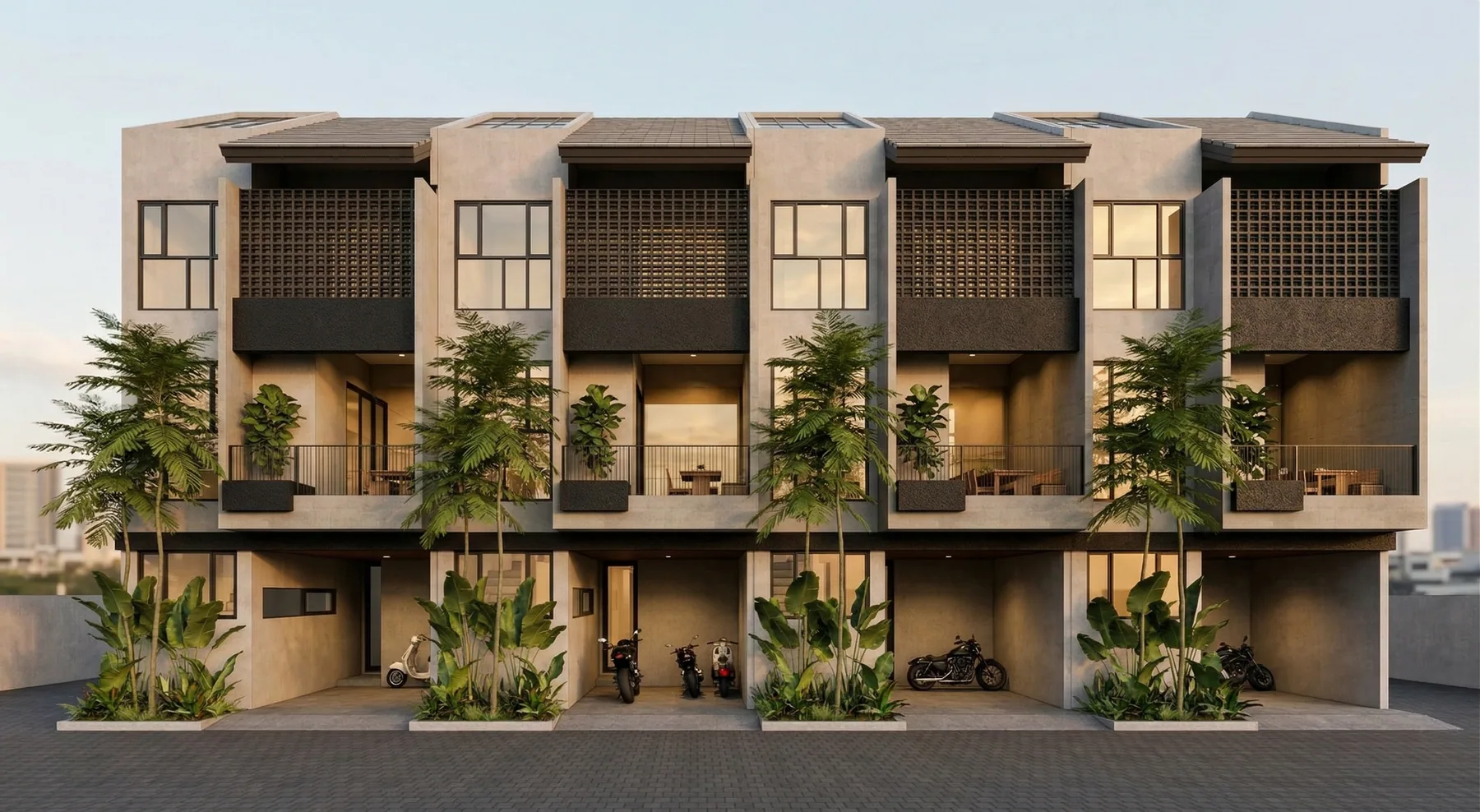 Render fasad Tipe Standar siang MetroPoint di Jl. Sigura-Gura
