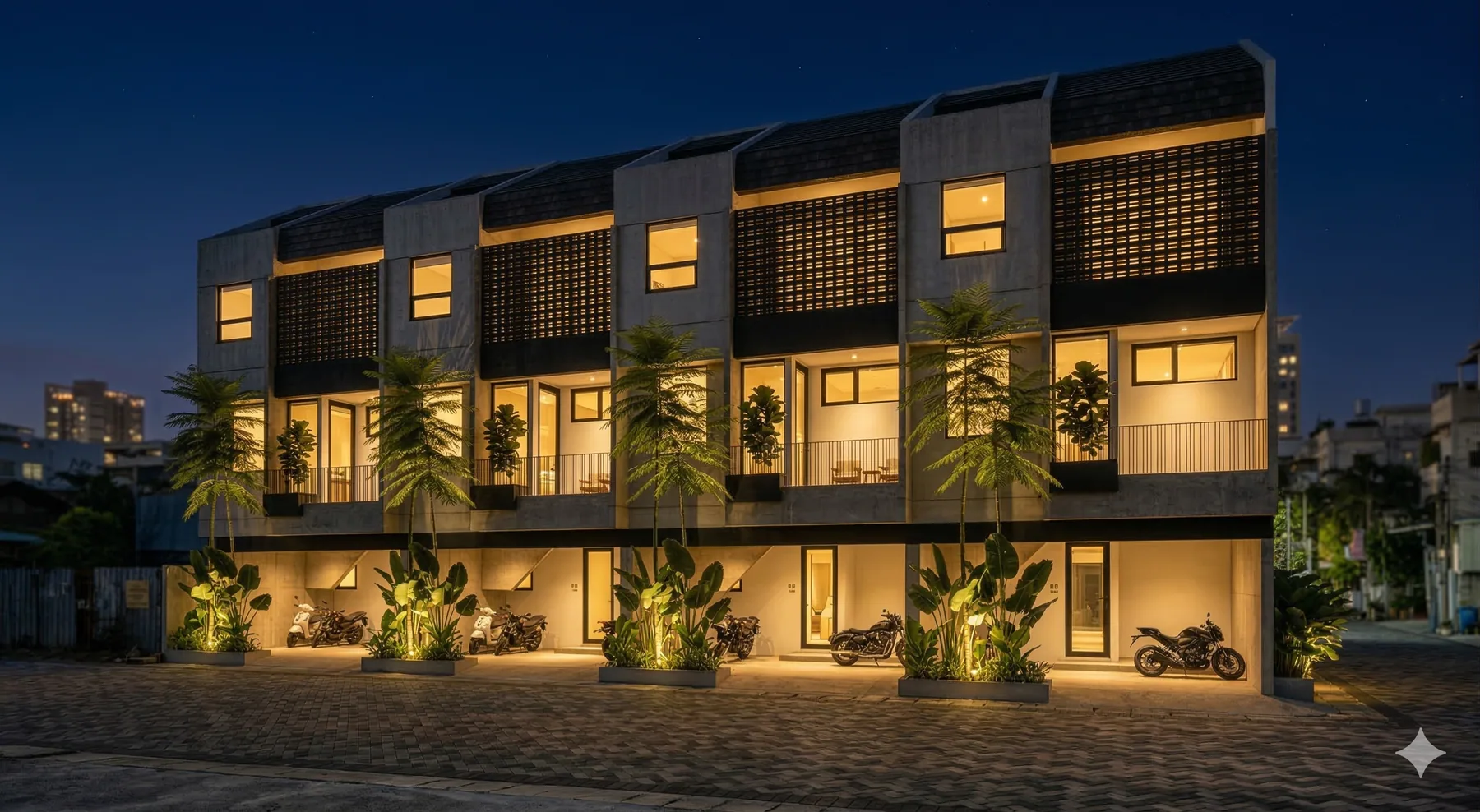 Render malam Tipe Standar MetroPoint di Jl. Sigura-Gura