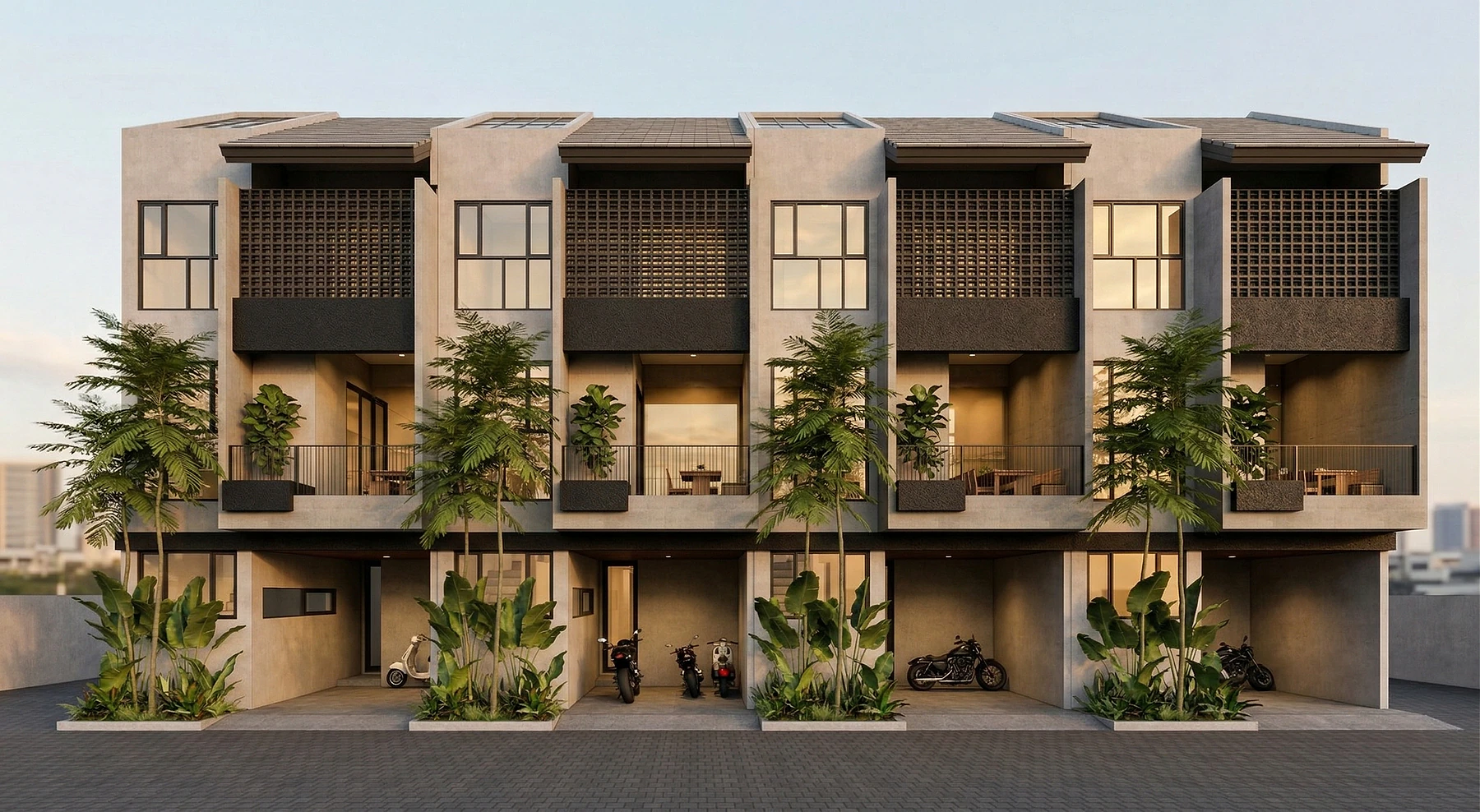 Fasad dan entrance Tipe Standar MetroPoint di Jl. Sigura-Gura